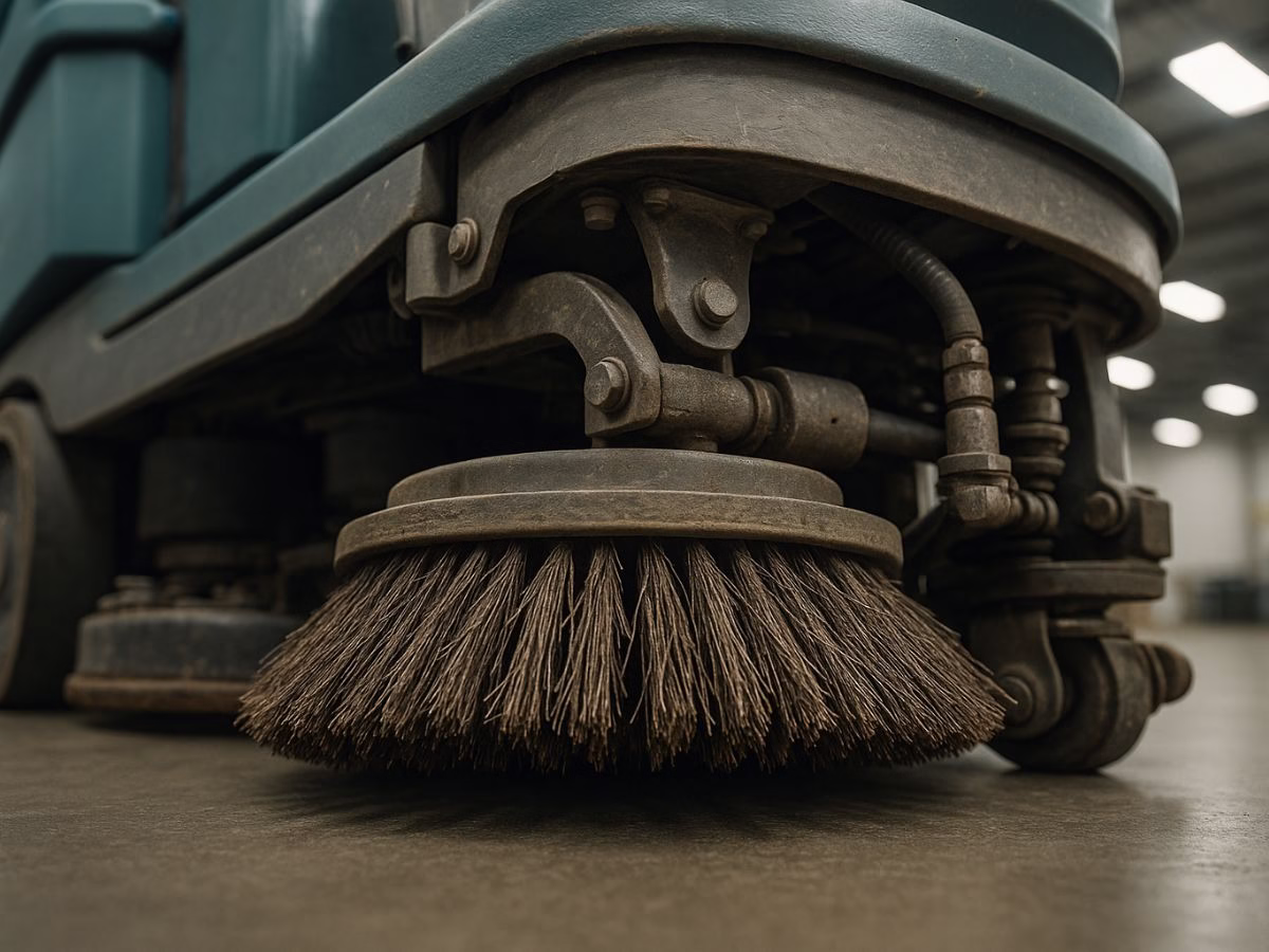 service ride on scrubber brush tidak berputar