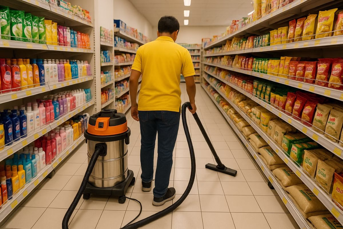 sewa vacuum cleaner toko dan retail