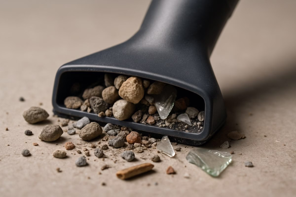 kesalahan penggunaan vacuum cleaner material besar